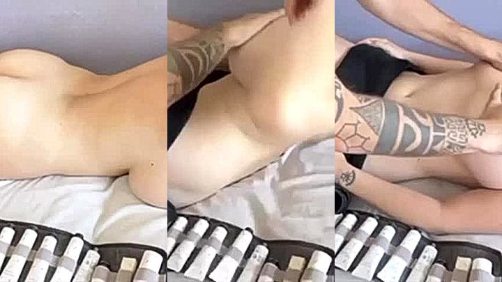 hot horny stepmom Mady Gio get her big boobs rubs by her hot step son