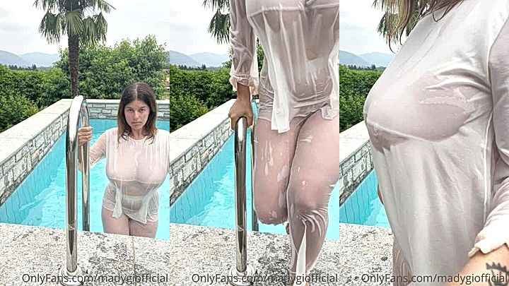 onlyfans model Mady Gio touch her wet huge tits